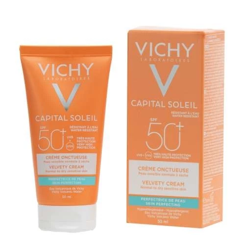 Une crème solaire Vichy Capital Soleil pour protéger votre peau et celle de votre famille contre les rayons UV, adaptée pour tous les âges.