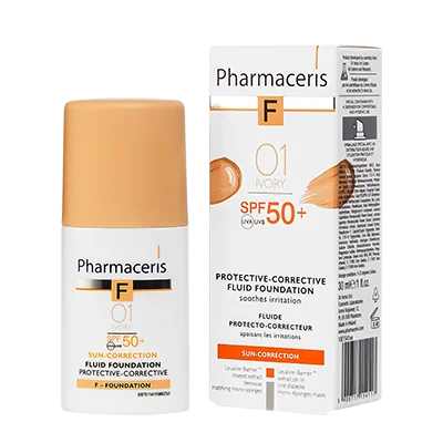 Flacon de Pharmaceris Écran 01 Ivory Fluide avec protection solaire pour le visage et le corps