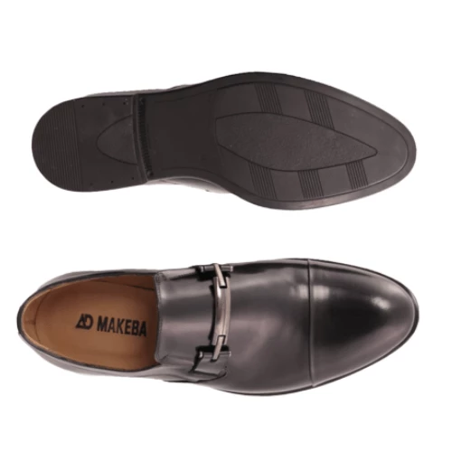 8605-NOIR GLACE Chaussures en cuir Silvio MAKEBA