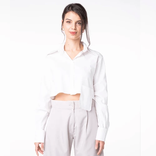 Chemise blanche cropped Zoda