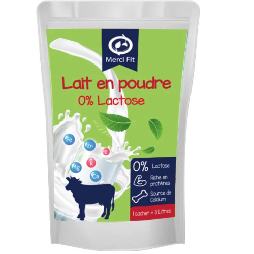 Lait de vache en poudre 0% lactose