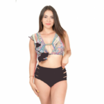 maillot-de-bain-2-pieces-bikini-taille-haute-marron