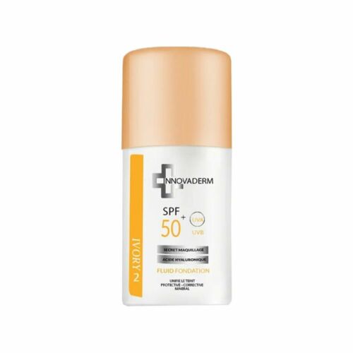 Tube de crème solaire Innovaderm Écran Fluid Sand 02, idéal pour protéger la peau des enfants, bébés et adultes contre les rayons UV, avec une application facile et une protection efficace pour le visage et le corps.