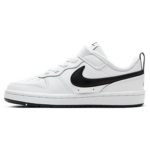 UN LOOK DE CHAMPION. La Nike Court Borough Low 2 est l'alliance parfaite du confort et du style. Elle assure un maintien et une tenue structurés dans un style rétro inspiré du basketball, pour que votre enfant affiche une allure de All-star au quotidien. Conception durable Cette chaussure basse est confectionnée en cuir résistant et facile à nettoyer. Facile à enfiler et à retirer Les lacets élastiques et la fermeture à scratch permettent denfiler et de retirer facilement la chaussure. Lapprentissage de la marche en toute facilité Les surfaces en caoutchouc sur toute la longueur de la semelle assurent une adhérence durable à votre enfant.