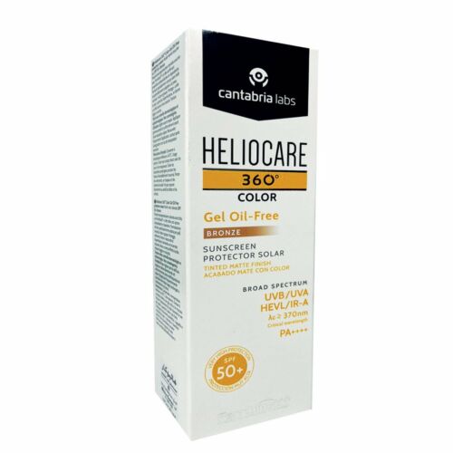 Tube de crème solaire HELIOCARE 360° Gel Oil Free 50+ Teinté, avec mention "Protection solaire pour toute la famille - Enfant, bébé, adulte - Meilleur prix en Tunisie