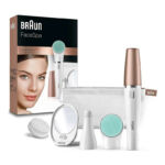 Épilateur et Brosse de Nettoyage Visage Braun FaceSpa SE851V - Pour une peau lisse et éclatante, idéal pour le corps et le visage.