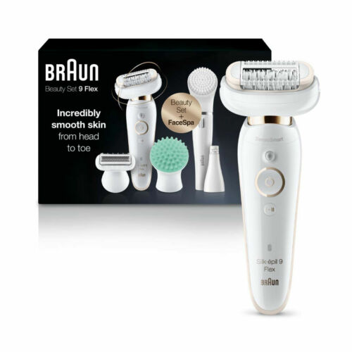 Épilateur Braun Silk-épil 9 SES 9300 - Femme utilisant l'épilateur pour une peau lisse et douce.